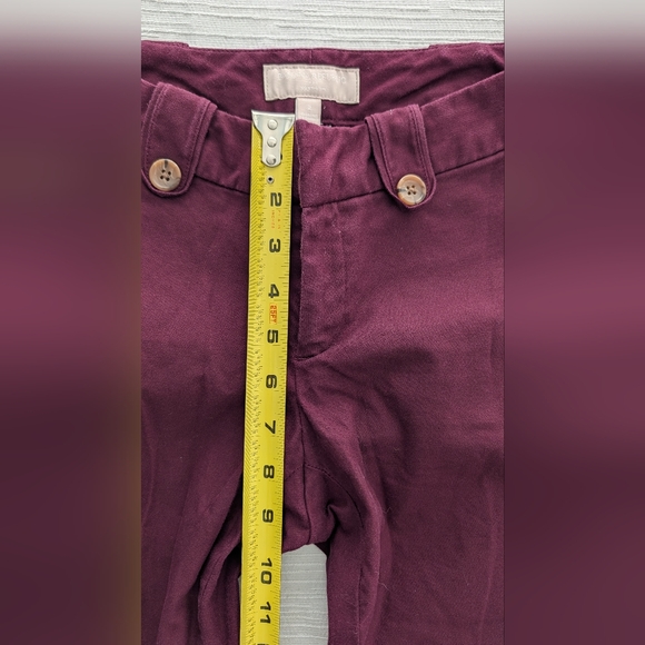 Banana Reblic Women's Burgundy Martin Fit Pants Size 2 - Picture 8 of 15